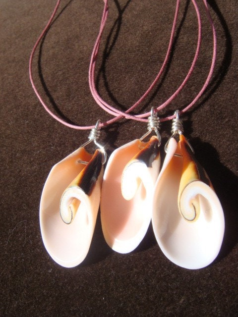 Triple Shell Cord Necklace