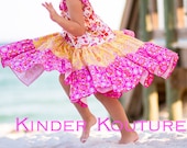Girls Summer Pink Lemonade Dress - Size 2-4