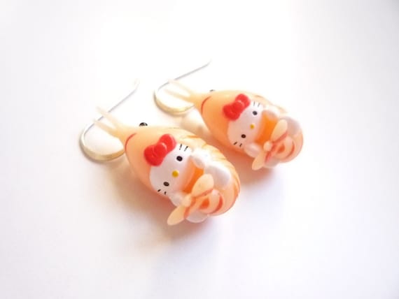 Schrimp Hello Kitty earrings