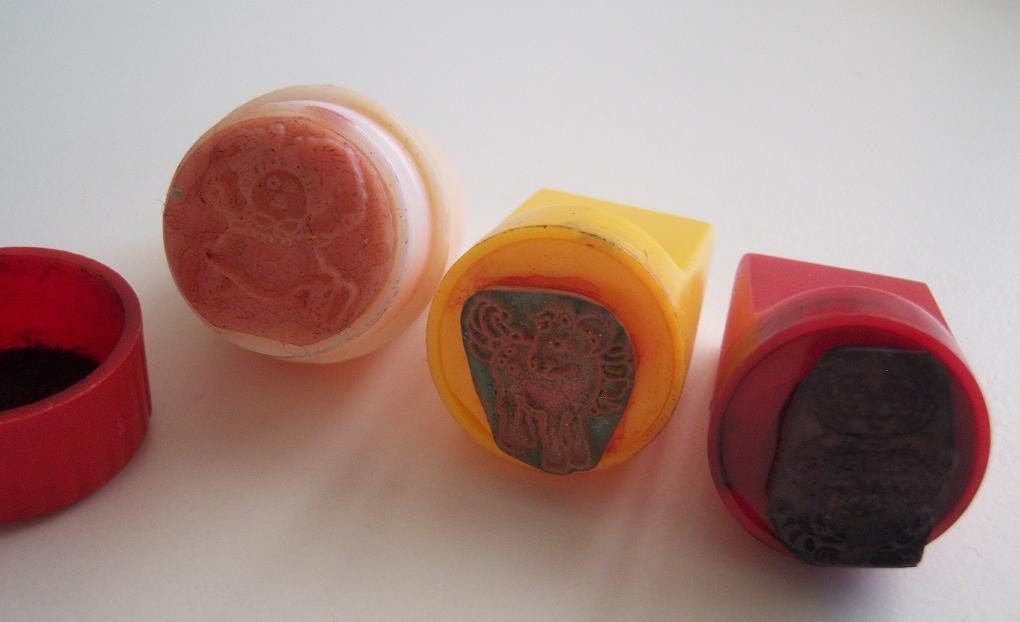6 80's Toy Character Stamps