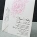 Felicia Wedding Invitation - Pink Peony Pattern (Sample)