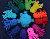 Two Jellyfish Amigurumi Crochet Stuffed Animals - Choose your own colors