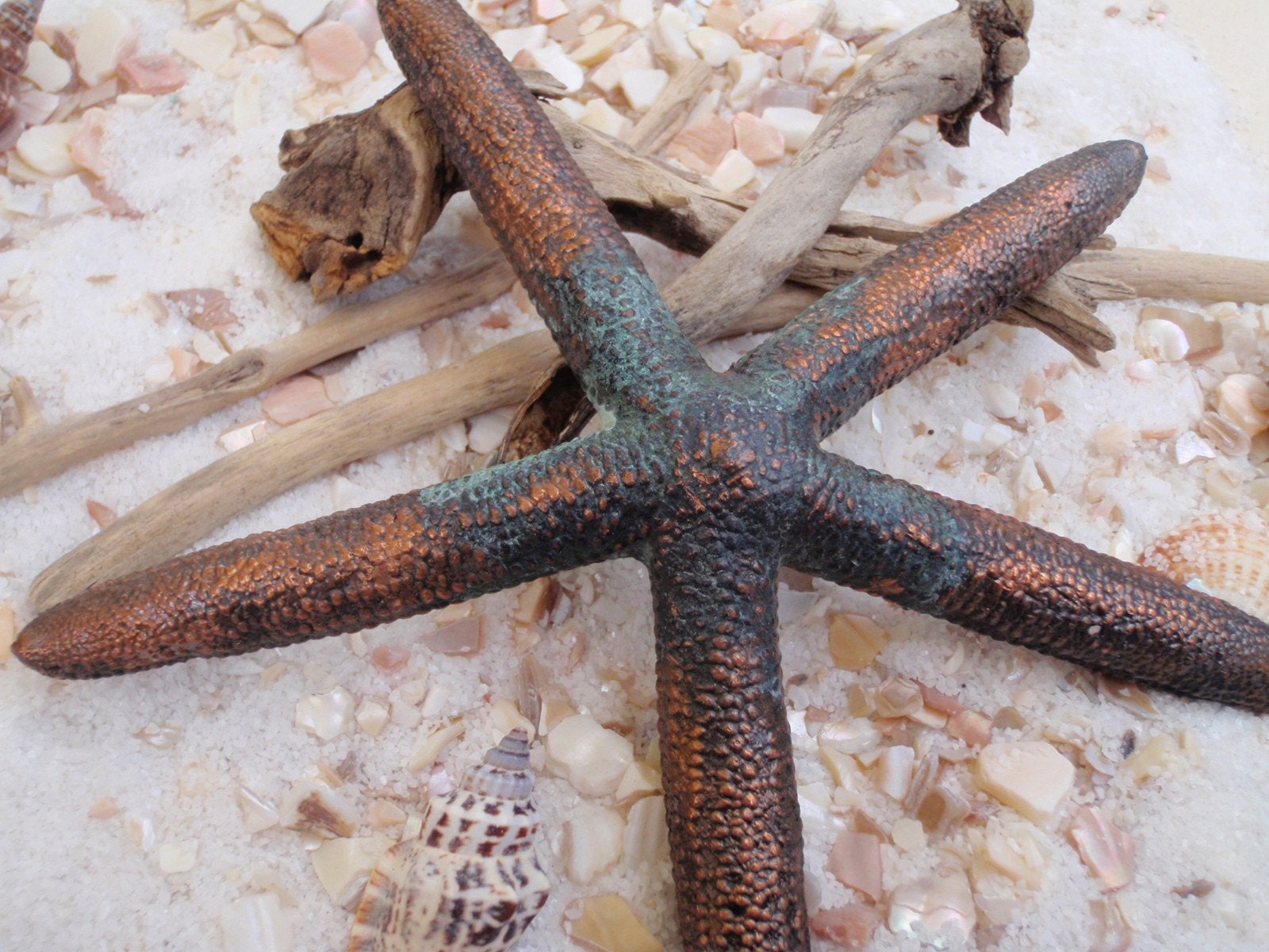 Finger Starfish Copper Electroformed with Patina