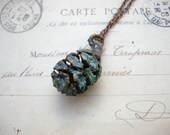 Copper Pine Cone Necklace with Patina