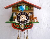 Mini Vintage German Cuckoo Clock - Great Working Condition