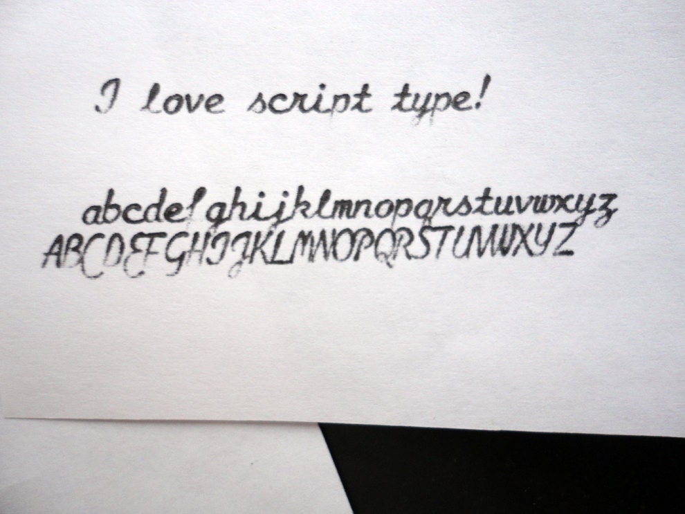 Script / Cursive Keys - Swiss Portable Gold Vintage Hermes 3000 Typewriter - Works Beautifully