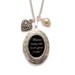 Victorian necklace romantic charm locket ..words of wisdom .. Absence makes the heart grow fonder