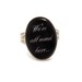 Cheshire cat We're All Mad Here Alice in Wonderland charm ring .. adjustable