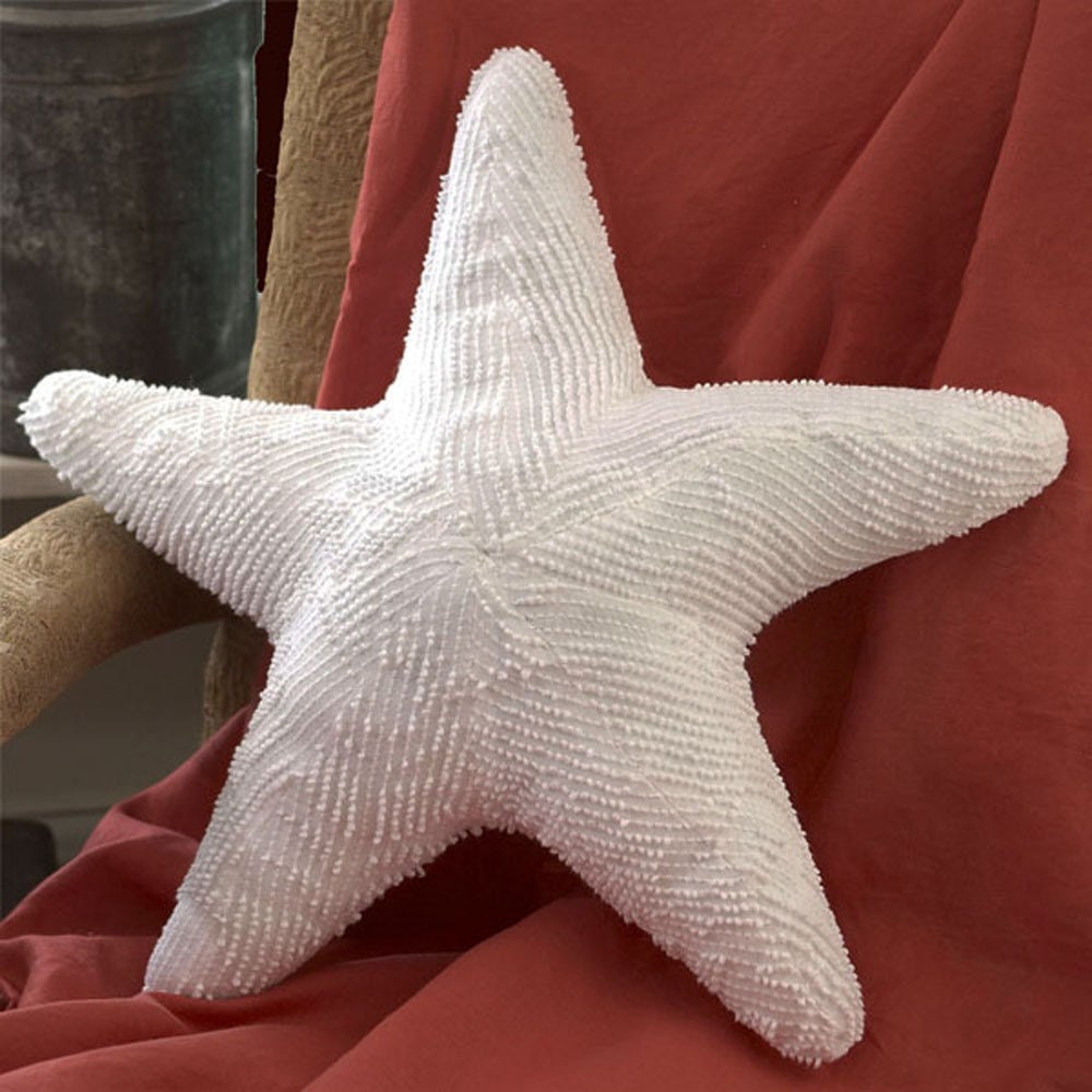 Starfish Pillow -Medium- Recycled Chenille