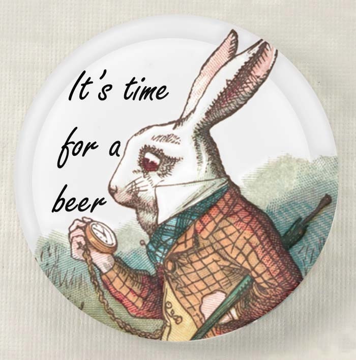bottle opener White Rabbit from Alice in Wonderland bottle opener 2.25 inches