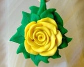 Yellow Rose Necklace