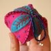 Eco-Friendly Felt Hanging Ornaments - Set of 5 - CORAL REEF in Red, Turquoise and Pink - Made From Recycled And Second-Hand Materials