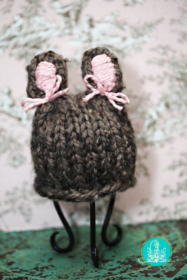 Teddy Bear Knit Hat Photographer Prop for Newborns