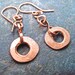 Copper Industrials Earrings Rustic Eco Friendly Metalwork Jewelry
