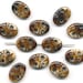 Vintage Tortoise Shell Beads 18mm Flat Oblong Textured Glass - Austria