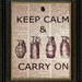 Hand Grenades--Keep Calm and Carry On --Vintage Book Art Print---Fits 8x10 Mat or Frame