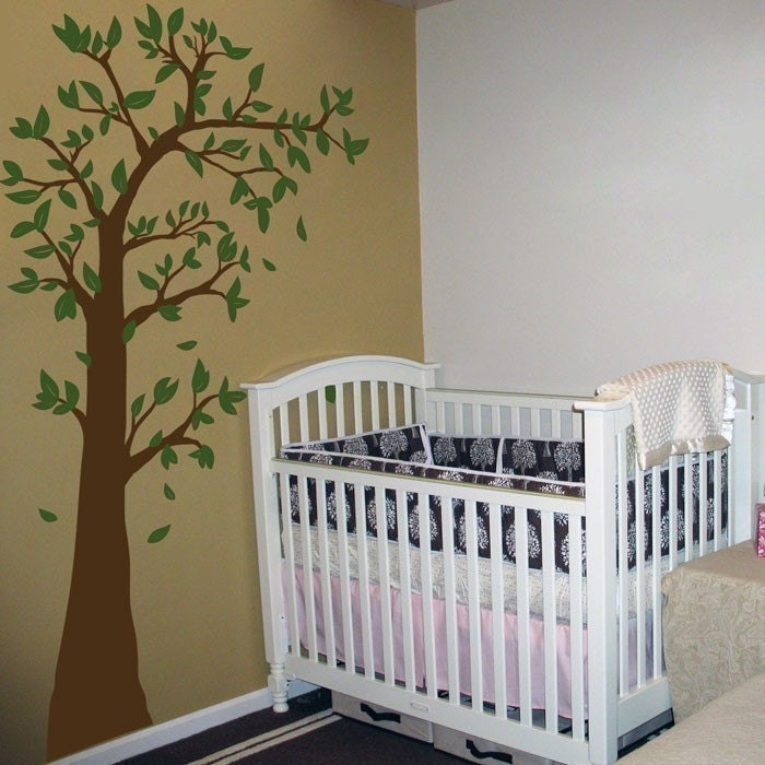 Arching and Waving Tree with Leaves - Wall Decals - Your choice of TWO colors