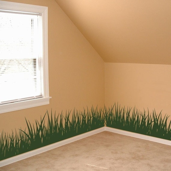 Grass Wall Decals - Set of 4 - Your Choice of Color
