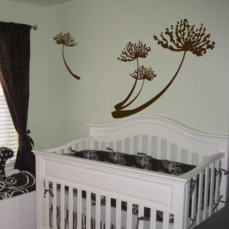 Dandelions - Set of FOUR - Wall Decals - Your Choice of Color