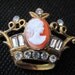Vintage Brooch - Cameo Crown