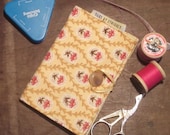 Needle Book / Sewing needle case for Mothers Day Gift in Shabby Chic Yellow
