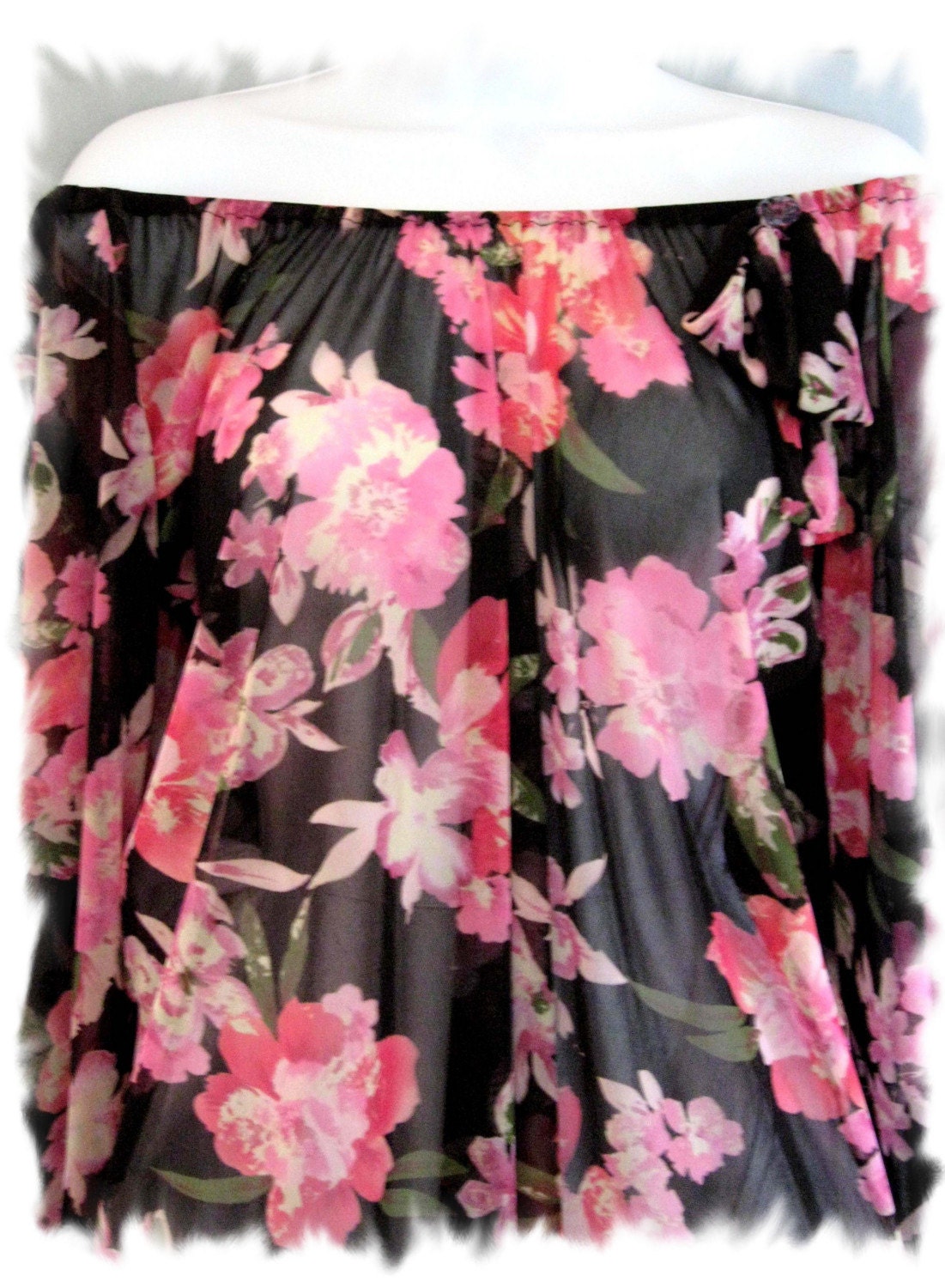 Sale Price on Midnight and Roses Stretchy Semi-Sheer Long Sleeve Top Gone Wild