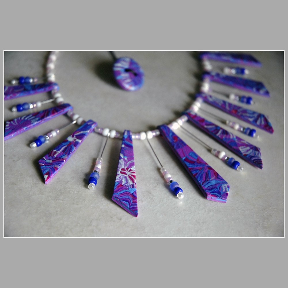 Purple Haze of Rays Choker Necklace