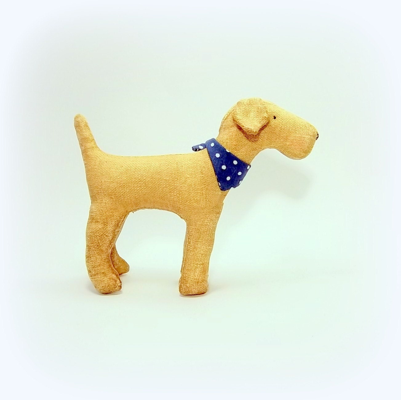 Barnaby a little vintage style Fox Terrier with neckerchief