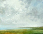 Large Landscape Oil Painting 36x36 CUSTOM Modern Abstract Sky Cloud BAY ART by J Shears