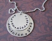 custom large double layer name necklace