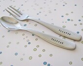 custom baby spoon and fork set