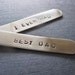 custom shirt collar stays - hand stamped stainless steel
