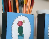 Little Portrait - Pink Cactus - Mini Canvas