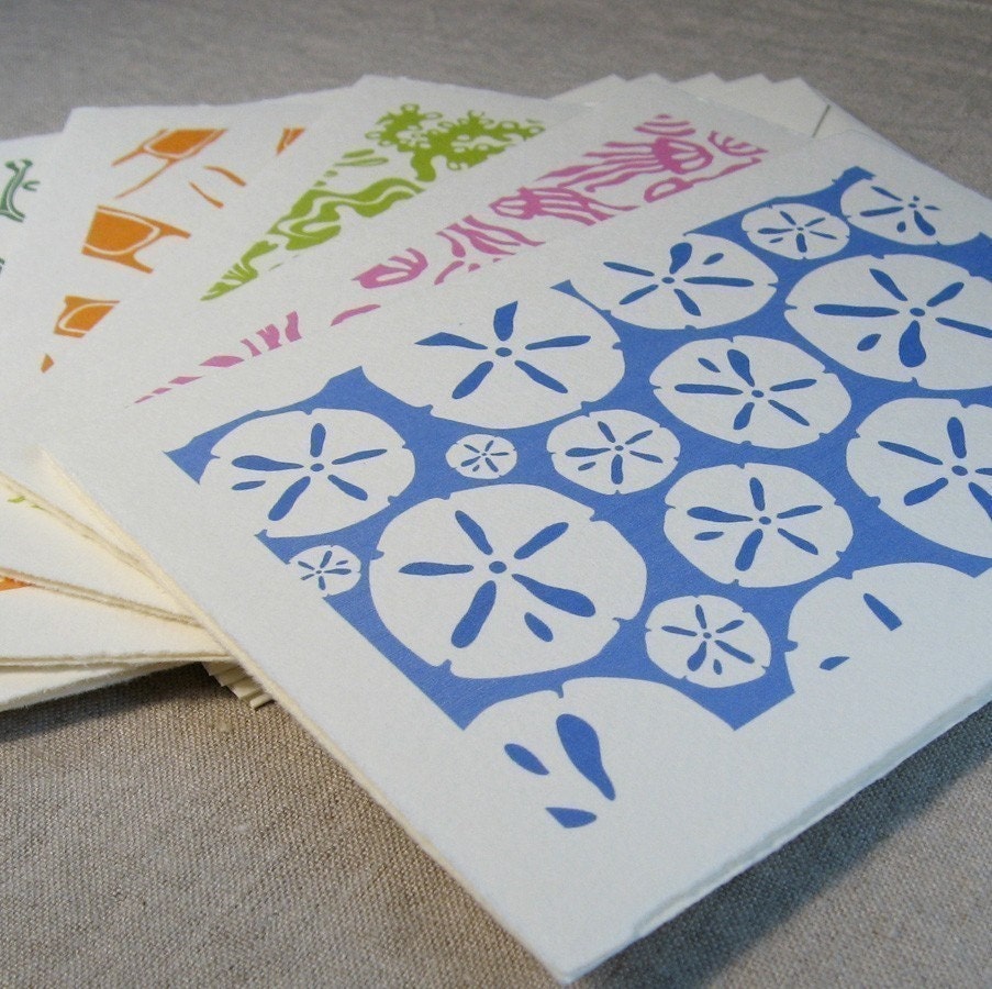 Mixed Set of Note Cards - Ocean Collection