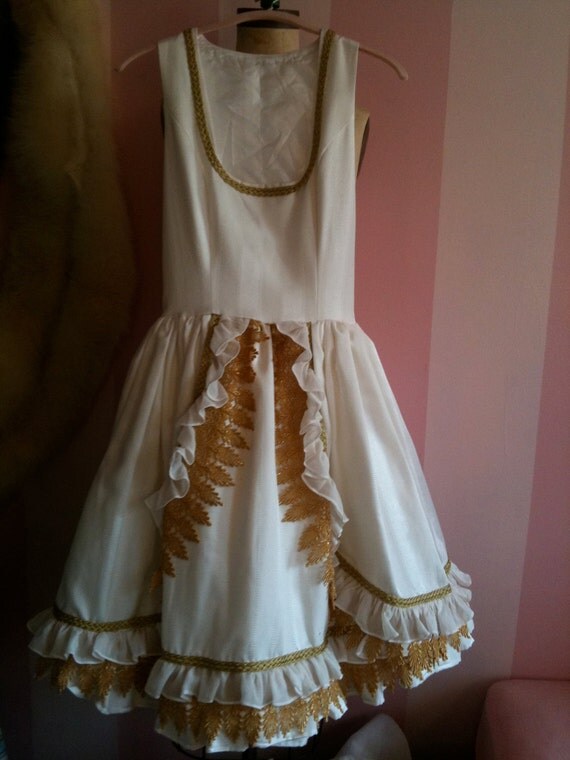 Royal white and gold dress