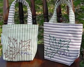 Medium Fall Leaf Embroidered Tote
