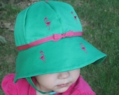 Flamingo Sunhat with Ribbon