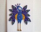 Paper Quilled Peacock Card