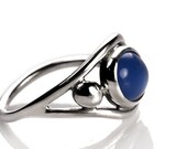 expanse- sterling silver and blue agate ring