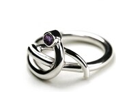 maze- sterling silver and iolite ring