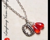 Vampire Necklace - Vampire Fangs With Blood Drops - Vampire Jewelry - Vampire Bite - Undead Gothic Jewelry Necklace