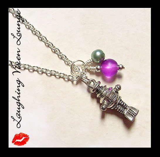 Retro Robot Jewelry - Robot Necklace Style A - Sci Fi Jewelry - Science Fiction Jewelry - Space Geek Nerd Geekery Outer Space
