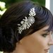 Bridal Hair Comb Leaves Headpiece Vintage Wedding Comb Rhinestone Wedding Hair Accessories Leaves Headpiece IVY