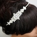 Rhinestone Pearl Wedding Headband, Swarovski Crystal Head Piece, Bridal Headband, Wedding Hair Accessories, FRANCES TWIST
