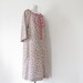70s Floral Dress House Dress Pink Roses L XL TLC