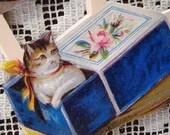 Germany Paper Scraps Lithographed Victorian Cats Die Cuts