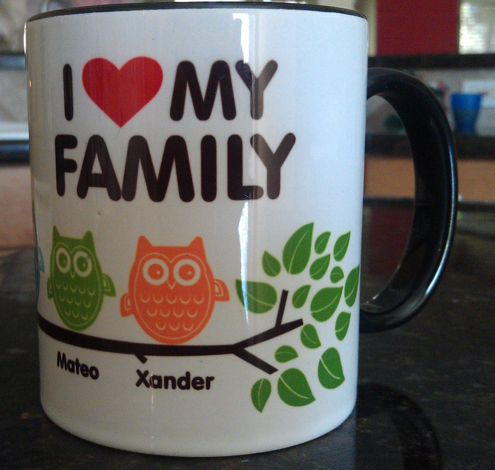 Personalized Owl Family Coffee Mug