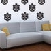 Set of 8 Damask Vinyl Wall Decals