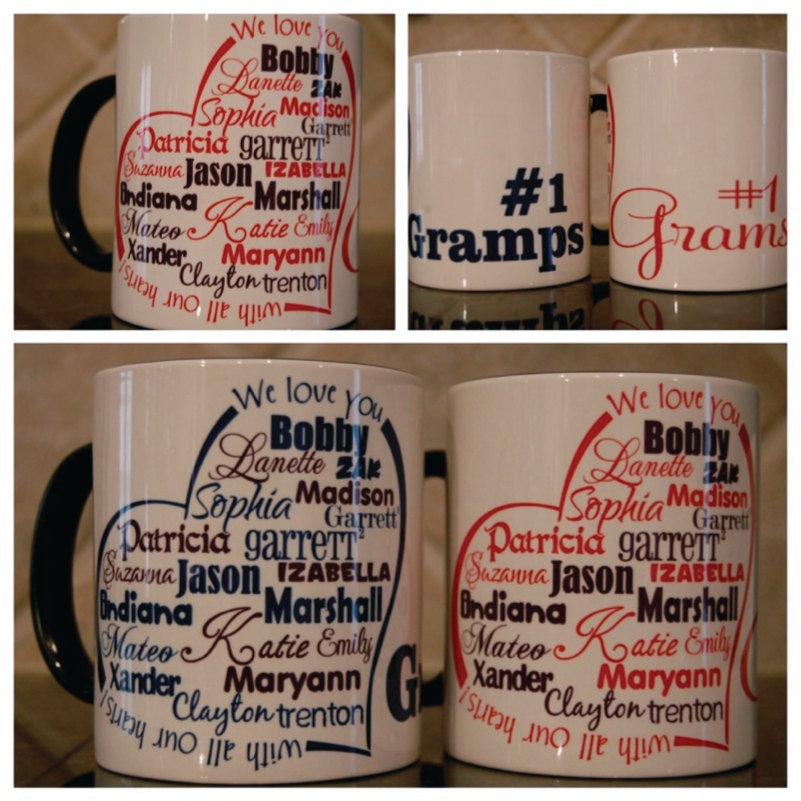Custom Mug Personalized with family names