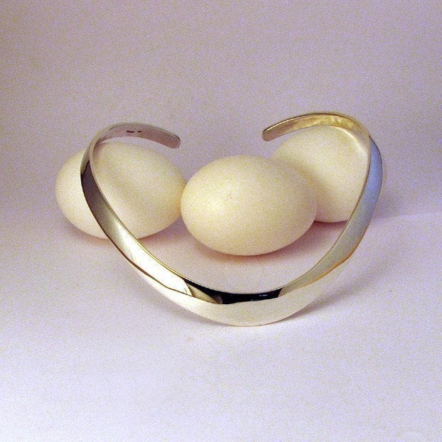 Sterling Silver Forged Collar Neckpiece